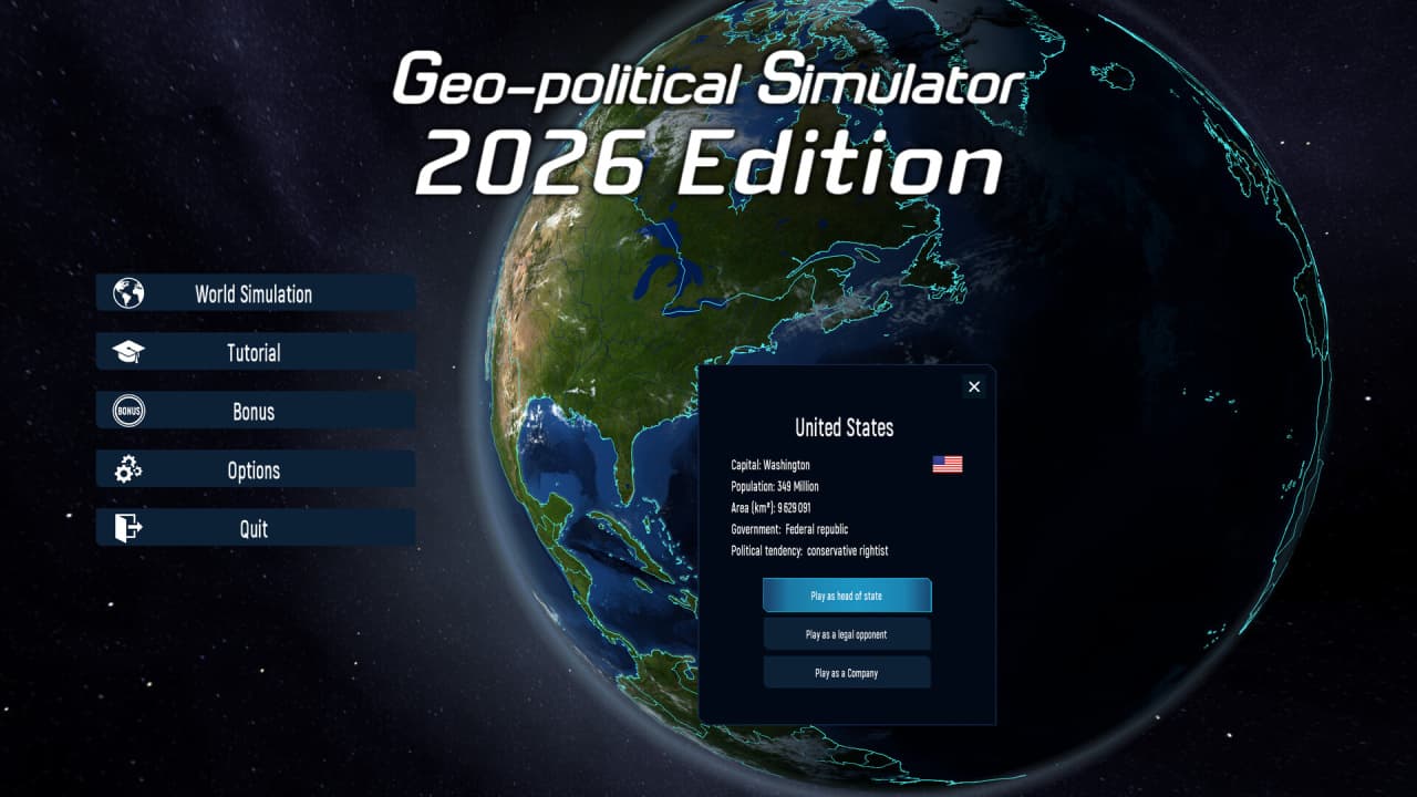 Geo-Political Simulator 2026 Edition - скриншот 1