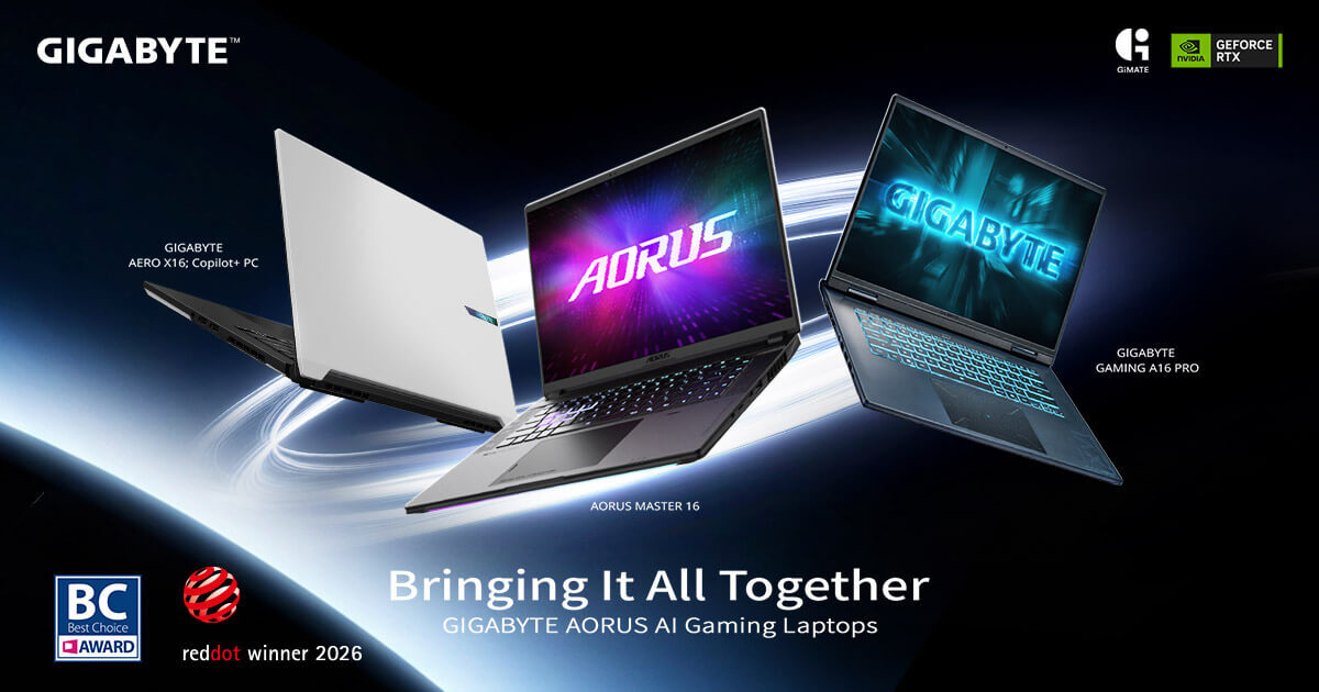GIGABYTE представила линейку мощных игровых ноутбуков с поддержкой ИИ на COMPUTEX 2026