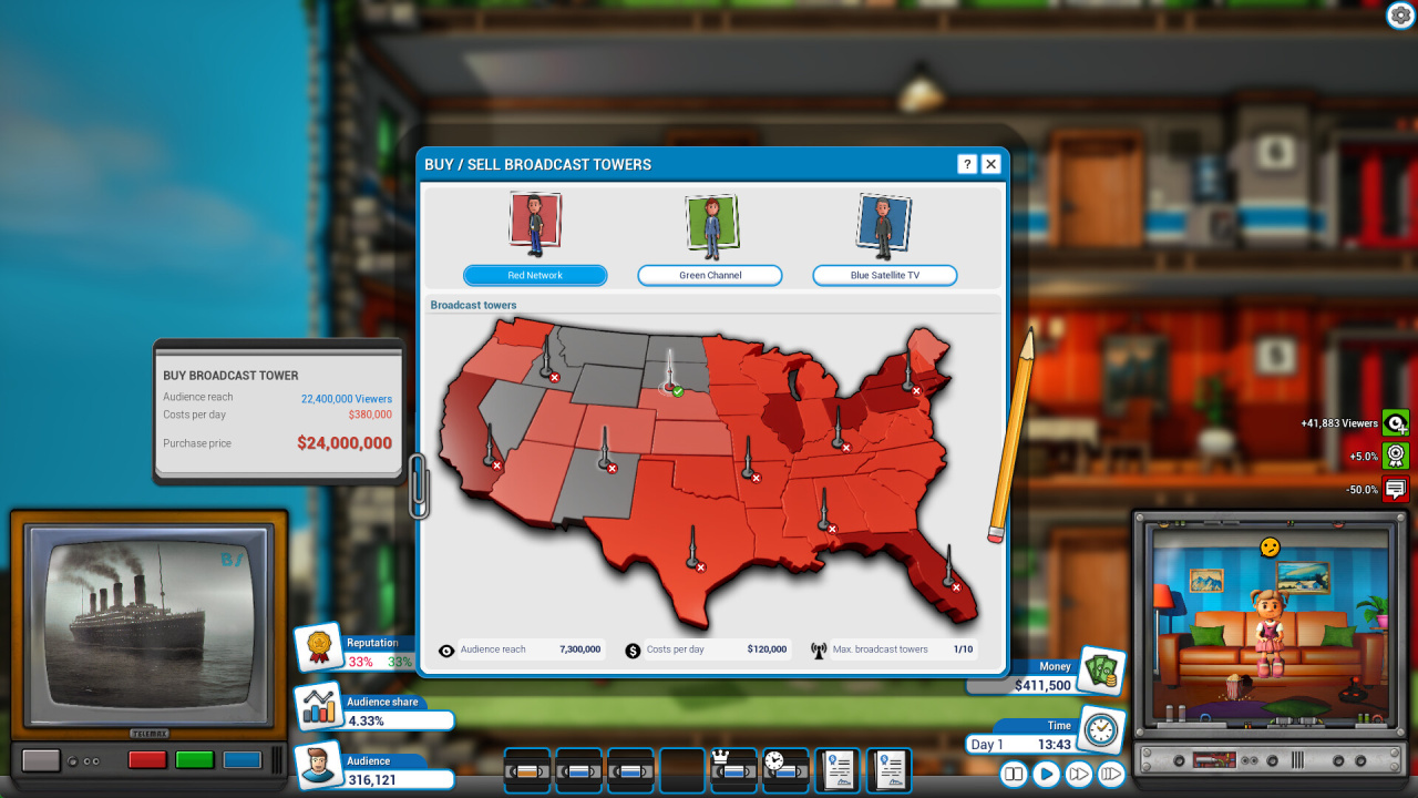 Mad Television Tycoon - скриншот 10