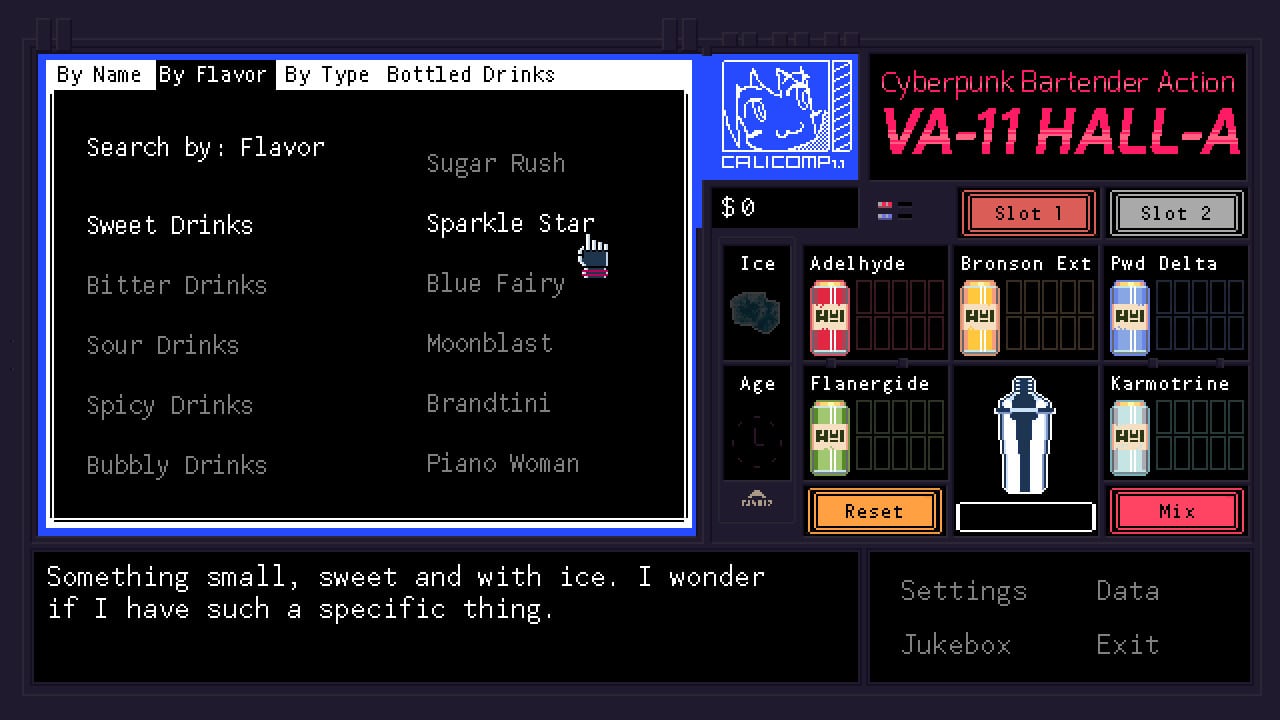 VA-11 Hall-A: Cyberpunk Bartender Action - скриншот 4