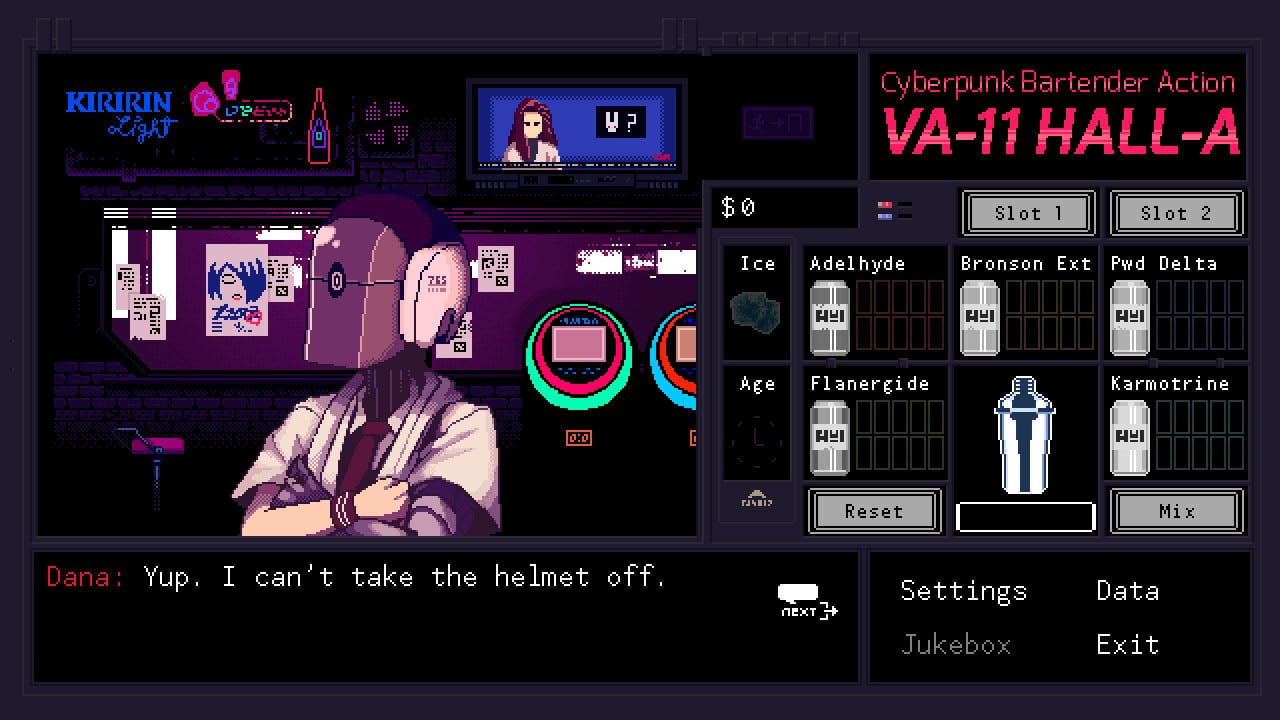 VA-11 Hall-A: Cyberpunk Bartender Action - скриншот 5