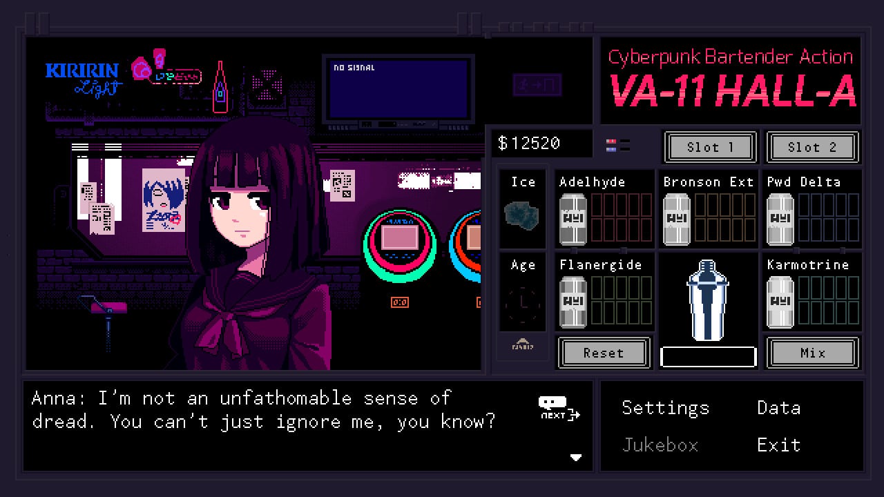VA-11 Hall-A: Cyberpunk Bartender Action - скриншот 10