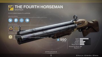 Destiny 2 - как получить дробовик Четвертый всадник